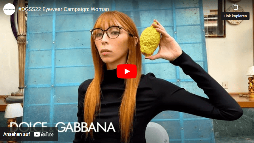 Video von Dolce & Gabbana Eyewear Sommer-Kampagne 2022, bei Optiker Gronde